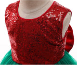 MQTIME  -  New Years Baby Girls' Christmas Dress Elegant Sequins Big Bow Princess Party Wedding Dresses Lace Tutu Children Kids Clothing