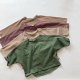 MQTIME  -  Baby Boys Girls Pure Color T-shirt Tops Autumn Baby Boys Girls Long Sleeve Cotton Pullover T-shirt Children Clothing