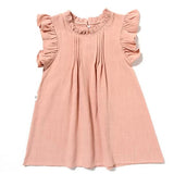 MQTIME  -  Korean Style Casual Fashion Clothes Summer Infant Girls Cotton Linen Dress Kids Party Dresses Newborn Baby Girls Princess Dress