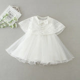  MQTIME  -  New Summer 0-24M Infant Baby Girls White Lace Princess Dress Baptism Dresses Baby Birthday Wedding Party Evening Dress