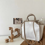 MQTIME  -  Diaper Bags Korean Mom Canvas Bag Multifunction Lunch Bag Fashion Messenger Bag With Packet