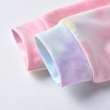 MQTIME  -  Toddler Girls Clothing Sets Tie Dye Print Long Sleeve Hoodies Sweatshirt+Trousers Casual Outfits Children Tracksuits