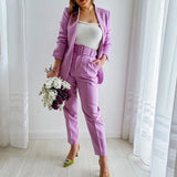 Mqtime Traf  Woman White Career Pant Office Lady Straight Pants Belt Casual Ankle Length Women Trousers Oem Female Suit Set