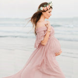 Mqtime Maternity Dresses For Photo Shoot Chiffon Pregnancy Dress Photography Props Gown Dresses For Pregnant Women Clothes New