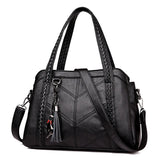 MQTIME  -  Sac A Main Soft PU Leather Luxury Handbags Women Bags Designer Ladies High Quality Tassel Crossbody Bags Shopper Tote