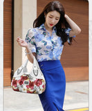 MQTIME  -  Fashion Printing Handbag Women PU Leather Handle Bag Wild Brand Lady Tote Large Capacity Shoulder Bag Popular Shopping Purse sac