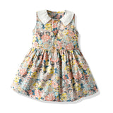 MQTIME  -  Hawaii Girls Summer Casual Dress Girls Princess Sleeveless Sundress Sweet Printing Holiday Beach Kids Dresses