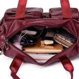 MQTIME  -  Luxury Shopping Handbags Female Shoulder Bags Designer PU Leather Crossbody Bags for Women Large Capacity Messenger Bag Totes