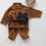  MQTIME  -  Autumn Winter Baby Boys Girls Corduroy Coat Korean Japan Style Children Clothing Baby Boy Girl Long Sleeve Jacket Kids Coat
