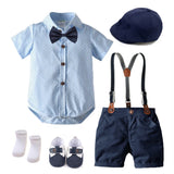 MQTIME  -  Summer 1st Birthday Party Dresses for Boy 3-18M Infant Formal Clothes Baby Gentleman Boutique Gift Set Toddler 7PCS Outfit Suit