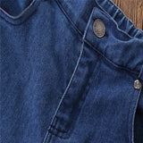 MQTIME  -  2Piece Summer Kids Clothes Boys Fashion Letter White Short Sleeve Tops+Jeans Korean Set Outfit Children Boutique Clothing