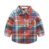 MQTIME  -  2Piece Sets Spring Autumn Toddler Boys Boutique Clothing Korean Fashion Plaid Long Sleeve Baby Tops+Jeans Newborn Clothes
