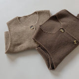 MQTIME  -  Baby Boys Girls Sleeveless Knitting Cardigan Spring Autumn Kids Retro Pocket Vest Children's Knitted Button Vest Cardigan