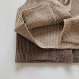 MQTIME  -  Baby Boys Girls Sleeveless Knitting Cardigan Spring Autumn Kids Retro Pocket Vest Children's Knitted Button Vest Cardigan