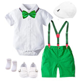 MQTIME  -  Summer 1st Birthday Party Dresses for Boy 3-18M Infant Formal Clothes Baby Gentleman Boutique Gift Set Toddler 7PCS Outfit Suit