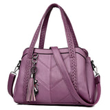 MQTIME  -  Sac A Main Soft PU Leather Luxury Handbags Women Bags Designer Ladies High Quality Tassel Crossbody Bags Shopper Tote