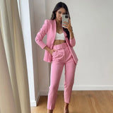 Mqtime Traf  Woman White Career Pant Office Lady Straight Pants Belt Casual Ankle Length Women Trousers Oem Female Suit Set