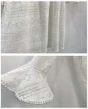 MQTIME  -  Girl Princess Vintage Dress Lace Floral Hollow Out Cotton Toddler Teen Cotton Vestido Flare Sleeve Wedding Child Clothes 2-14Y