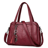 MQTIME  -  Sac A Main Soft PU Leather Luxury Handbags Women Bags Designer Ladies High Quality Tassel Crossbody Bags Shopper Tote