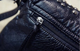 MQTIME  -  Soft PU Leather Women Messenger Bag Casual Ladies Shoulder Crossbody Bag Female Vintage Rivet Handbag Black bolsa feminina