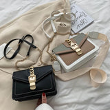 MQTIME  -  Fashion Women Chain Crossbody Bag Leisure Splice Small Square Shoulder Bag Luxury Design Messenger Bag Travel Purse and Handbag