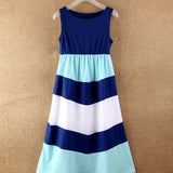 MQTIME  -  Family Matching Clothes Matching Mother And Daughter Dresses Striped Patchwork Dress New Fashion Family Look Girls Dress