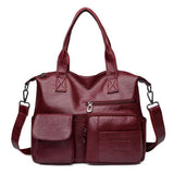 MQTIME  -  Luxury Shopping Handbags Female Shoulder Bags Designer PU Leather Crossbody Bags for Women Large Capacity Messenger Bag Totes