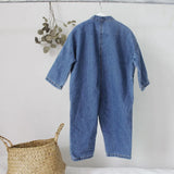 MQTIME  -  New Autumn Unisex Children Denim Jumpsuits Korean Style Chic Baby Boys Girls Overalls Soft Loose Trousers Kids Clothes