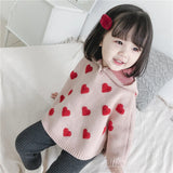  MQTIME  -  Autumn Children's Knitted Sweater Cute Children Spring Clothes Cloak Baby Girls Sweater Hooded Kids Knitted Pullovers Sweaters