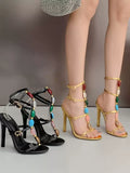 MQTIME  - Nitara Gemstone Strappy Heels