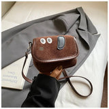 Autumn Cute Cartoon Puppy Pu Messenger Bag Niche Kwaii Dog Mini Shoulder Small Square Bag Purse Women Bags Crossbody Bag