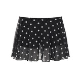 MQTIME  -  High Street Summer All Match Thin Polka Dot Print Pleated Chiffon Skirts Y2k Aesthetic High Street American Mini Jupe Punk Skirt