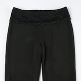 MQTIME  -  Women's 2025 Autumn Spring Fashion Streetwear Lady Casual Patchwork Lace Flare Pants Sexy Slim Mid-Waisted Wide Leg Pants