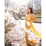  MQTIME  -  Shoulderless Maternity Dresses For Photo Shoot Maternity Photography Props Pregnancy Dresses For Pregnant Women Clothes Vestidos