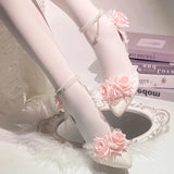 MQTIME  -  Elegant woman heeled shoes pink wedding bridal heels for ladies rose Lolita cosplay heels y2k cutecore dress shoes