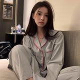 MQTIME  -  Bla Stripe Spwear Women's Long Sve Home Clothes Spring Autumn New Sle Internet Celebri Sle Girl Outdoor Wear