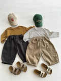  MQTIME  -  Autumn New Children Casual Pants Fashion Boys Simple Pocket Trousers Solid Baby Girls Loose Harem Pants Cotton Kids Clothes