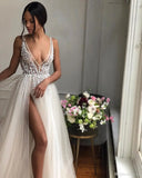 MQTIME  -  Simple  A-line Wedding Dresses 2023 Chiffon Appliques Bride Party Gowns Lace Custom Bridal  Robe De Mariee vestido de noiva