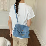 MQTIME  -  Women Vintage Small Denim Crossbody Bag Flap Casual Shoulder Messenger Bags New Fashion Female Handbags and Purses