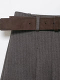  MQTIME  -  Grey Mini Skirt Shorts Woman Fashion With Belt Skort For Women High Waist Short Skirts Woman Summer Casual Shorts