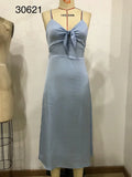 MQTIME  -  Women Satin Backless Sleeveless Sexy Slim Halter Party Dress Temperament All-Match Casual Robe Light Blue Elegant Banquet Dress