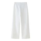 MQTIME  -  Autum Women's European And American Style Flip-up Short Vest Casual Pants Street Style Fashionable Elegant Suit