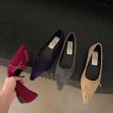 MQTIME  -  2025 Spring Butterfly-knot Women Flats Shoes Outdoor Comfort Shallow Loafer Female Soft Sole Grandma Shoes Zapatos De Mujer