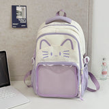 MQTIME  -  Adorable  Bapa for Middle School Girls High Aesthetic Durable Nylon Waterproof Large Capaci School Bag Cartoon Design