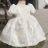 MQTIME  -  Baby Girl Dress Hollow Lace Princess Children Wedding Birthday Cotton Ball Gown Baby Baptism Party Dresses for Summer 1-5 Years