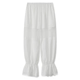  MQTIME  -  Womens Lace Patchwork Bloomers Casual Fit Stylish Low Rise Loose Flare Long Pants Lounge Trousers