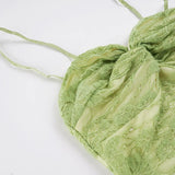 MQTIME  -  Y2k Solid Lace Patchwork Spaghetti Strap Sleeveless Slim All Match Thin Lace Patchwork Tanks