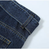 MQTIME  -  Women High Waist Wide Leg Jeans Double‑button Waistband Loose Denim Trousers Fashion Casual Street Daily Fall Outfit