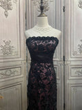 MQTIME  -  Vintage Black Purple Evening Dresses Embroidery Lace Applique Floor Length Sleeveless Gothic Fishtail Mermaid Wedding Gown