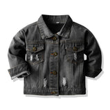 MQTIME  -  Denim Jackets For Boys Fashion Short Coats Children Clothing Spring Autumn Boys Girls Jean Outerwear Kids Single-breasted Jacket